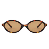 HS1420 - Retro Slim Oval Narrow Minimalist Sunglasses