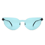 HS2199 - Women Chic Rimless Fashion Cat Eye Wholesale Sunglasses