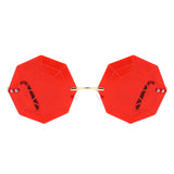 HW2062 - Geometric Round Spider Web Tinted Colored Wholesale Sunglasses