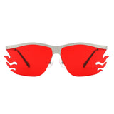 HJ2085 - Rimless Modern Tinted Lens Square Wholesale Sunglasses