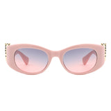 HS2182 - Chic Oval Leopard Design Fashion Wholesale Sunglasses