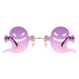 HW2034 - Rimless Devil Shape Tinted Party Wholesale Sunglasses