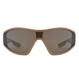 S1258 - Oversize Sport Wraparound Shield Wholesale Sunglasses