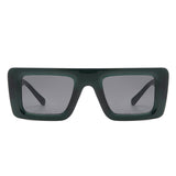 HS1280 - Square Retro Flat Top Thick Frame Two-Tone Wholesale Sunglasses