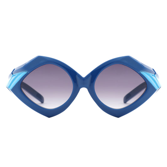 HS2177 - Geometric Fashion Polygon Triangle Wholesale Sunglasses