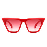 S2125-1 - Retro Flat Top Square Fashion Cat Eye Wholesale Sunglasses