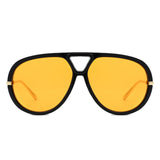 HS2196 - Retro Double Bridge Bold Fashion Aviator Wholesale Sunglasses