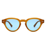S1262 - Retro Round Thick Frame Sunglasses - Iris Fashion