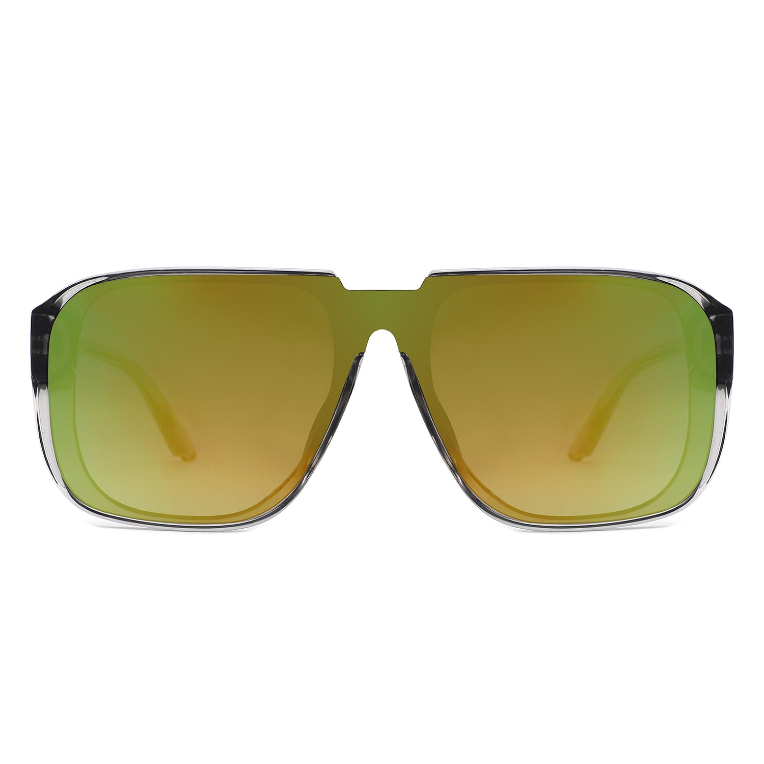 HS1405 - Oversized Flat Top Square Sunglasses - Iris Fashion