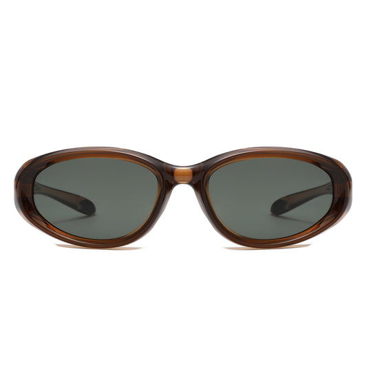 HS2236 - Retro Y2K Oval Wrap Wholesale Sunglasses