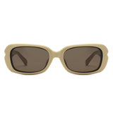 HS2220 - Chunky Retro Rectangle Geometric Fashion Wholesale Sunglasses