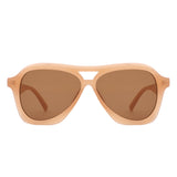HS1333 - Geometric Square Modern Fashion Aviator Wholesale Sunglasses