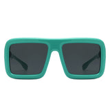 HS1281 - Oversize Square Flat Top Women Fashion Wholesale Sunglasses