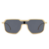 HJ2070 - Square Retro Geometric Fashion Oversize Wholesale Sunglasses