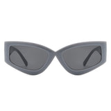 HS1235 - Rectangle Geometric Tinted Chunky Square Wholesale Sunglasses