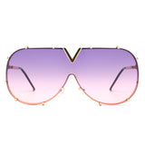 HJ3031 - Oversize Fashion Luxury Women Aviator Wholesale Sunglasses