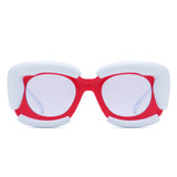 S2138 - Square Geometric Irregular Chunky Fashion Futuristic Wholesale Sunglasses