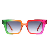 HS1262 - Square Geometric Fashion Flat Top Wholesale Sunglasses