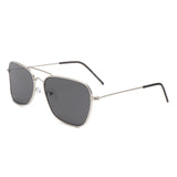 J1007 - Square Brow-Bar Geometric Fashion Wholesale Sunglasses