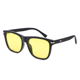 HS1325 - Square Fashion Horn Rimmed Tinted Wholesale Sunglasses