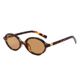 HS1420 - Retro Slim Oval Narrow Minimalist Sunglasses