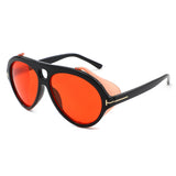 HS2243 - Oversize Retro Aviator Keyhole Color-Tint Wholesale Sunglasses