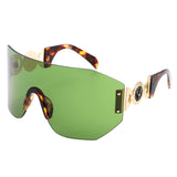 HW2065 - Rimless Oversize Retro Chunky Square Wholesale Sunglasses