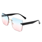 HW2054 - Square Rimless Fashion Tinted Women Wholesale Sunglasses