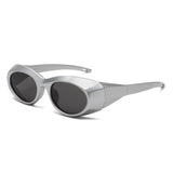 HS2216 - Bold Futuristic Oval Wrap Y2K Wholesale Sunglasses