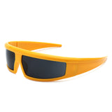 HS1222 - Rectangle Y2K Futuristic Sports Flat Top Wrap Around Wholesale Sunglasses