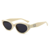 HS1391 - Bold Retro Oval Cat-Eye Rivet Wholesale Sunglasses