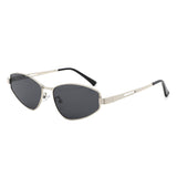 HJ2134 - Women Slim Ribbed Temple Cat Eye Wholesale Sunglasses