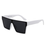 FS1005 - Oversize Bold Flat Top Shield Mirrored Wholesale Sunglasses