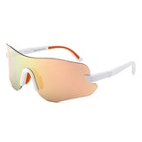 Y5003 - Rimless Ultralight Sport Shield Mirrored Wholesale Sunglasses