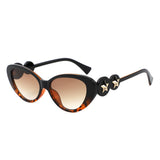 HS2201 - Vintage Cat-Eye Star-Temple Fashion Wholesale Sunglasses