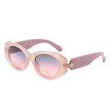 HS2186 - Women Round Chunky Sleek Oval Wholesale Sunglasses
