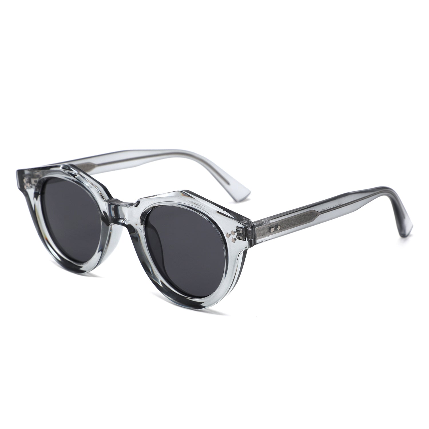 P/C028-1 - Chunky Round Keyhole Retro Sunglasses - Iris Fashion