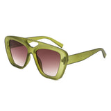 HS1367 - Oversized Bold Brow-Bar Square Wholesale Sunglasses