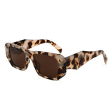 HS1428 - Geometric Bold Thick Frame Square Sunglasses