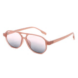 S1254 - Retro Brow-Bar Tinted Fashion Aviator Wholesale Sunglasses