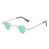 HJ1002 - Small Metal Heart Shaped Tinted Mini Color Pop Wholesale Sunglasses