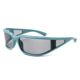HS2204 - Wraparound Futuristic Shield Sleek Sporty Wholesale Sunglasses