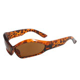 HS1344 - Futuristic Sleek Wraparound Bold Fashion Y2K Wholesale Sunglasses