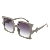 HS1295 - Square Irregular Bat Wing Shape Flat Top Wholesale Sunglasses