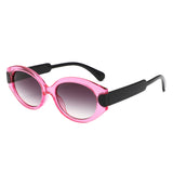HS1394 - Retro Oval Fashion Tinted Wholesale Sunglasses