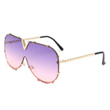 HJ3031 - Oversize Fashion Luxury Women Aviator Wholesale Sunglasses