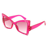 HS2180 - Oversize High Pointed Triangle Cat Eye Wholesale Sunglasses