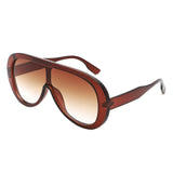 HS1324 - Oversize Bold Aviator Retro Round Wholesale Sunglasses
