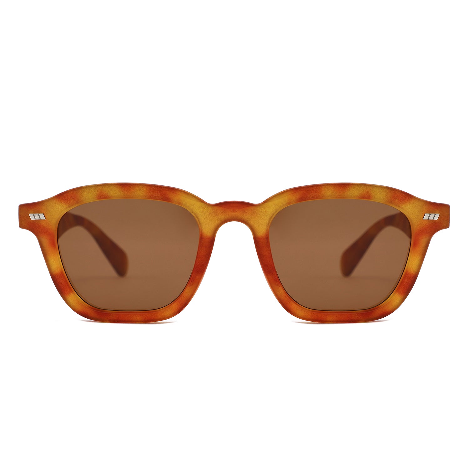 S1264 - Square Bold Retro Thick Frame Sunglasses - Iris Fashion