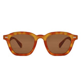 S1264 - Square Bold Retro Thick Frame Sunglasses - Iris Fashion